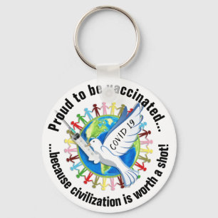 Covid 19 Vaccinatie Sleutelhanger