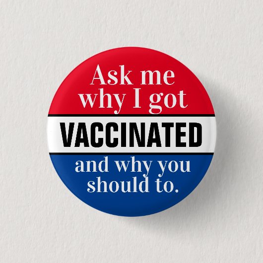 Covid 19 Vaccinaties Button (Voorkant)