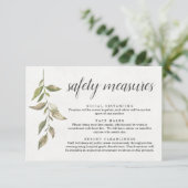 Covid 19 Veiligheidsmasker Sociale Afstand Informa Informatiekaartje (Staand voorkant)