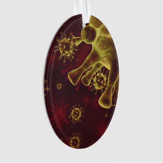 Covid-19 Virus Coronavirus se propageant comme Méd (devant)