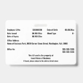 Covid 19 werknemersvaccinatie id | zelfgemaakte fo badge (Achterkant)