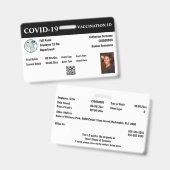 Covid 19 werknemersvaccinatie id | zelfgemaakte fo badge (Voor- en achterkant)