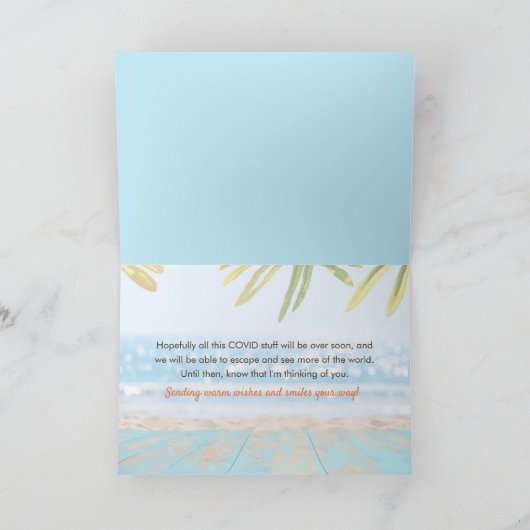 COVID-19, Wish You and I were BOTH HERE Bedankkaart (Binnen)