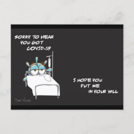 COVID-ansichtkaart #2 in een serie van kunstenaar  Briefkaart