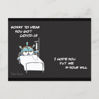 COVID-ansichtkaart #2 in een serie van kunstenaar  Briefkaart