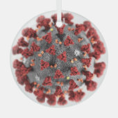 Covid Coronavirus Glass Ornament (Voorkant)