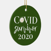 Covid Coronavirus Survivor 2020 Keramisch Ornament (Rechts)