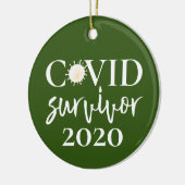 Covid Coronavirus Survivor 2020 Keramisch Ornament (Links)