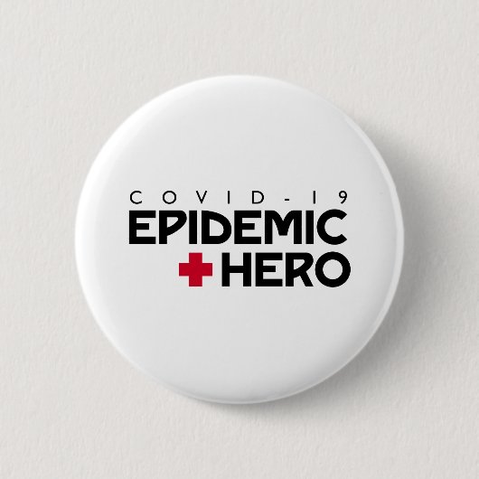 COVID Epidemiologische Hero Ronde Button 5,7 Cm (Voorkant)