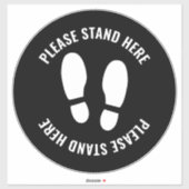 COVID gelieve hier te staan Fysiek Afstandelijk Zw Sticker (Vel)