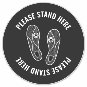 COVID gelieve hier te staan Sneaker Print Verander Sticker