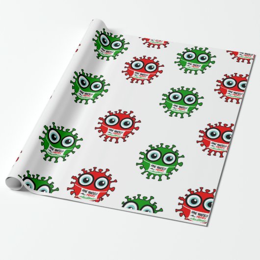 Covid Gift Wrap Cadeaupapier (Uitgerold)
