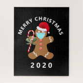 Covid Gingerbrood Man Funny Kerstmis 2020 Legpuzzel (Verticaal)