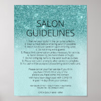 Covid Health Safety Blauwgroen Blue Glitter Hair S