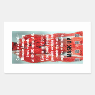 Covid is een vaatziekte papier stickers