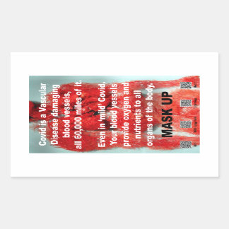 Covid is een vaatziekte papier stickers