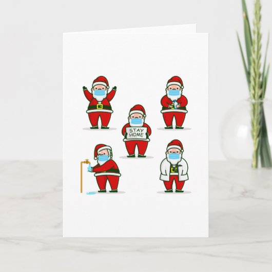 covid kerst gezichtsmasker dokter sint Nicolaas (Voorkant)