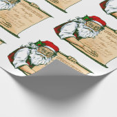 covid kerst santa claus vaccin naughe cadeaupapier (Hoek)