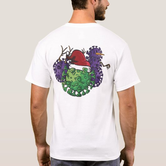 COVID KERSTMIS T-SHIRT (Achterkant)