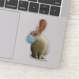 COVID Mask Bunny Sticker (Wissen)