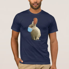 COVID Mask Bunny T-Shirt (Donker)