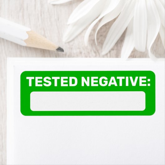 Covid Negative Write On Label (Insitu)