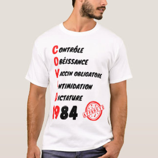 Covid Orwell | WHO-gevalideerde verticale lijst T-shirt