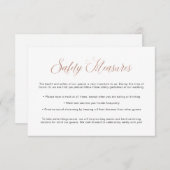 Covid Safety Guidelines | Huwelijk Roos Goud Informatiekaartje (Voorkant / Achterkant)