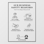 COVID Safety Measures Mask Requirements Business Raamsticker (Vel)