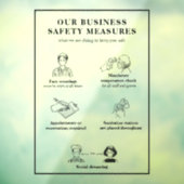 COVID Safety Measures Mask Requirements Business Raamsticker (Vel 3)