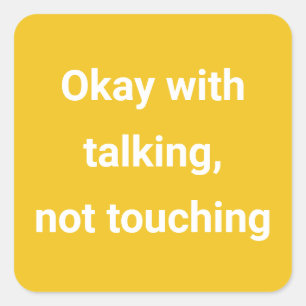 Covid Social Distancing Color Coded Yellow Vierkante Sticker