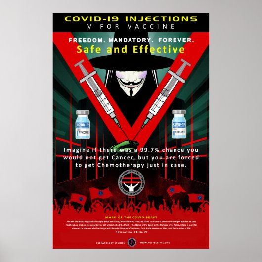 COVID-V voor vaccin Poster (Voorkant)