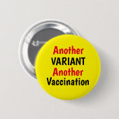 Covid Vaccination Variant Geel Button (Voorkant /achterkant)