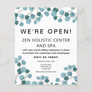 COVID Veilig Wij Zijn Open Bedrijf Flyer