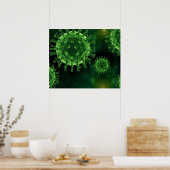 Covid Virus Pathogen Infectie Poster (Keuken)