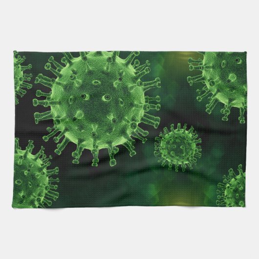 Covid Virus Pathogen Infectie Theedoek (Horizontaal)