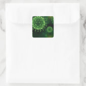 Covid Virus Pathogen Infectie Vierkante Sticker (Tas)