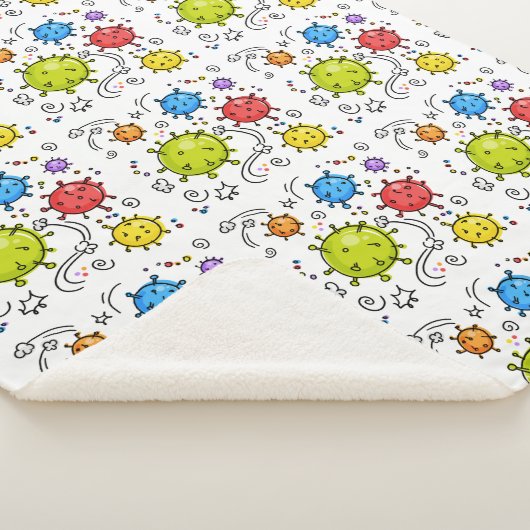 Covid Virus Symbolen Sherpa Deken (3/4)