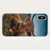 Cow Beef Scotland Highland iPhone Case (Achterkant (horizontaal))