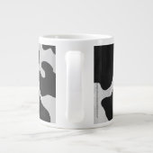 Cow Black en White Print Jumbo Beker (Achterkant)