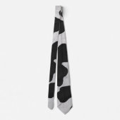 Cow Black en White Print Stropdas (Achterkant)