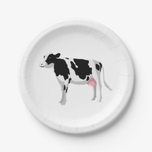 Cow Boerderij County Farmer Wedding Party Birthday Papieren Bordje