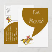 Cow-boy de carte postale déménagement Je déménage (Devant / Derrière)