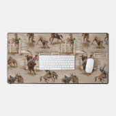 Cow-boy de Rodéo Occidental Rétro Vintage (Clavier et souris)