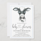 Cow Boy Farm Baby Shower Invitations (Devant)