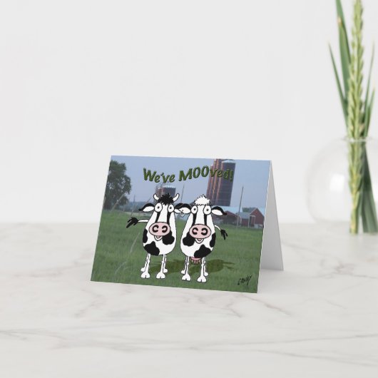 cow bull a déplacé un nouveau faire-part d'adresse (Devant)