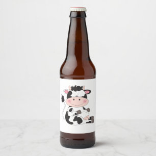 Cow Cartoon Bier Etiket
