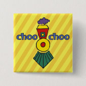 Cow Catcher Engine Vierkante Button 5,1 Cm (Voorkant)