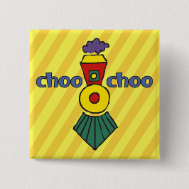 Cow Catcher Engine Vierkante Button 5,1 Cm