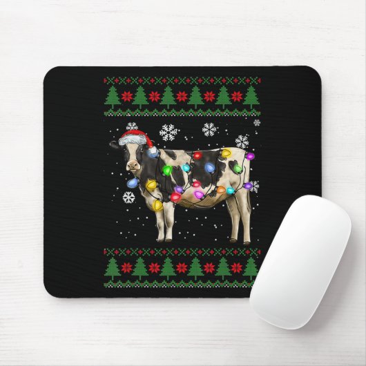 Cow Christmas Muismat (Met muis)